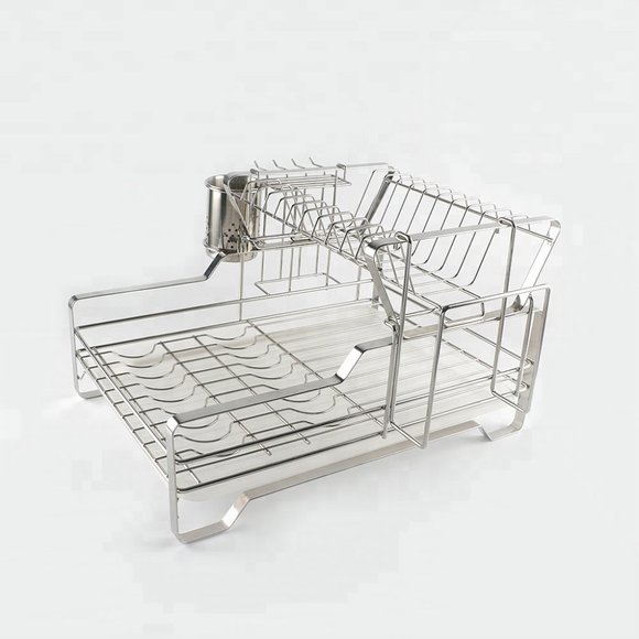 2 Tier Stainless steel Counter Top Dish Rack - Picture 2 of 2